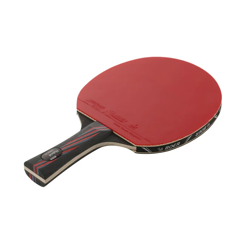 Углеродное волокно ракетки для настольного тенниса с настольным теннисом резиновые прямые/Горизонтальный захват ракетка для пинг-понга