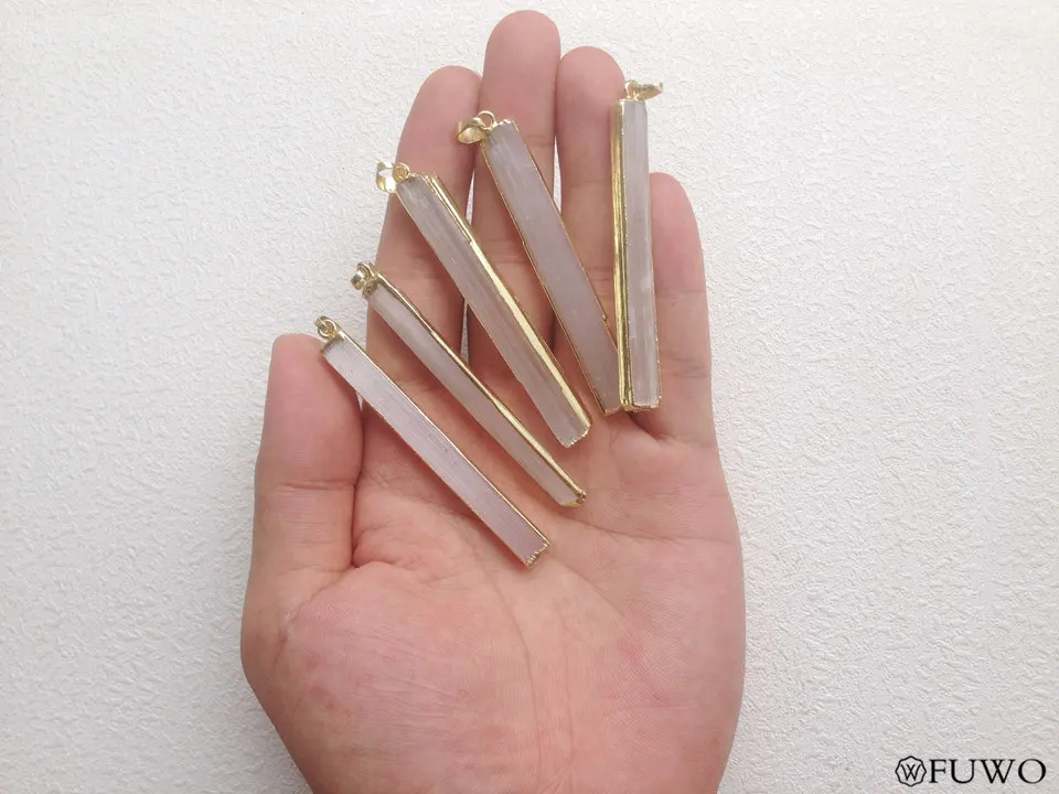 Selenite Bar Pendant 012