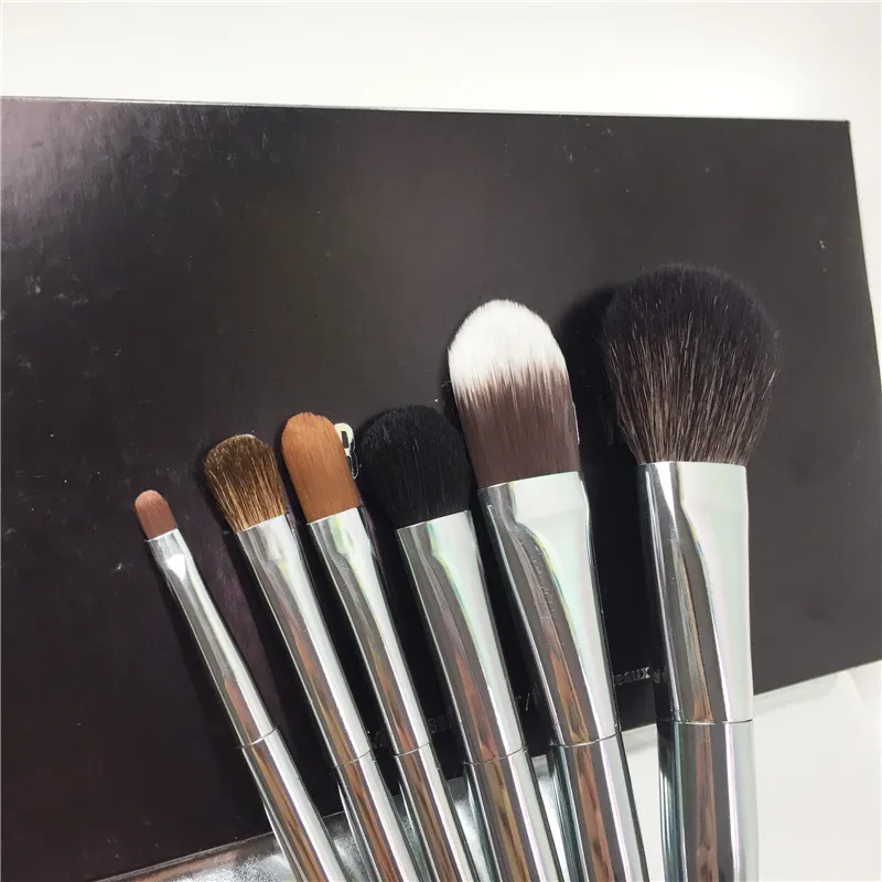 Bd beauty металлическая ручка 6 кистей набор для путешествий высокое качество лица и