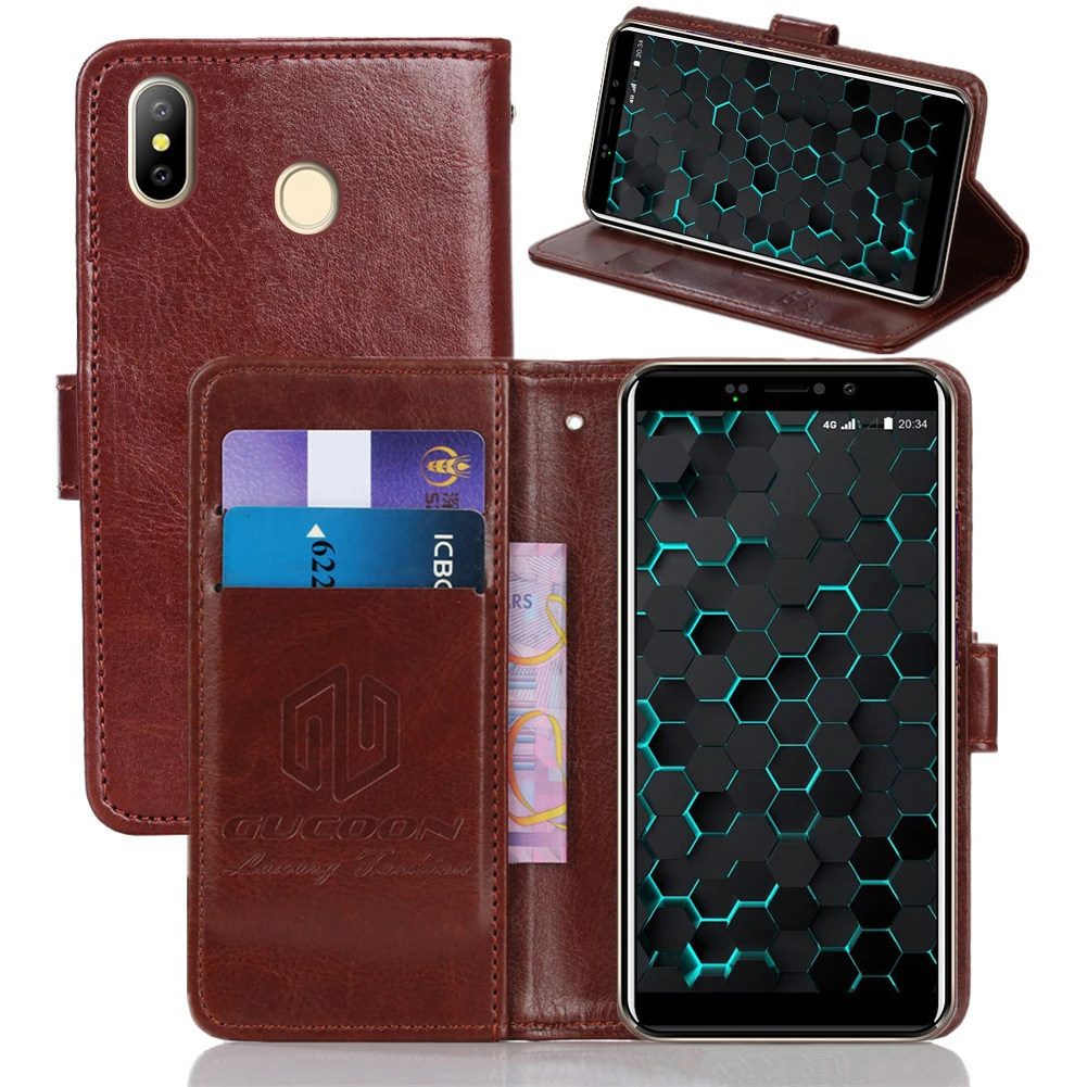 

GUCOON Classic Wallet Case for Digma LINX Pay 4G Cover PU Leather Vintage Flip Cases Fashion Phone Bag Shield
