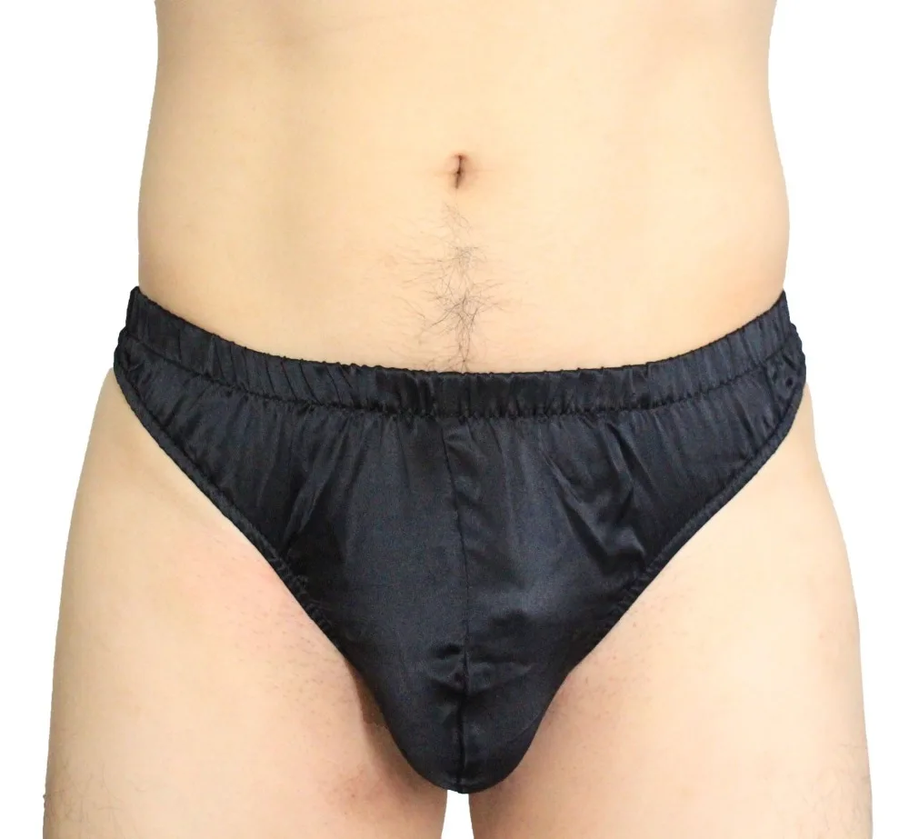 men_pure_plain_silk_thong_black_f