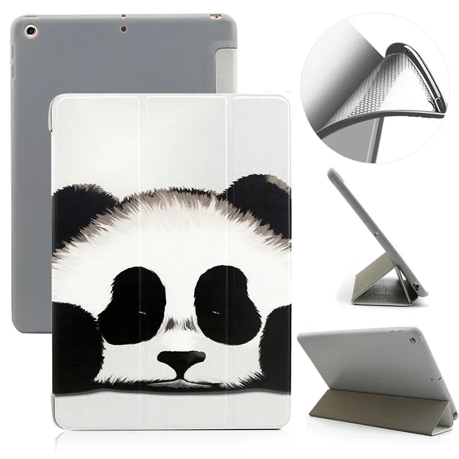 

Cartoon Print Case For Apple iPad mini 1 2 3 PU Leather Flip Case Stand Soft TPU Back Cover Auto Sleep Wake up Function