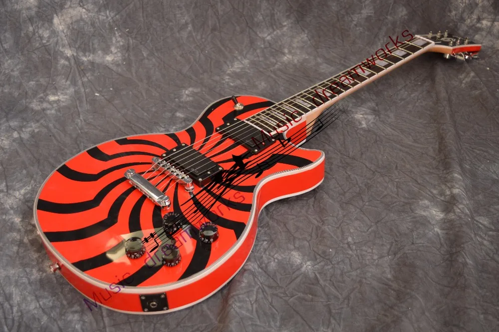 

Guitar firehawk OEM custom electric guitar Zakk wylde Windmills pattern EMS free shipping
