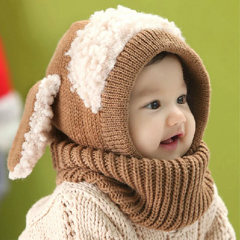 Buy Winter Rabbit Ear Girls Boy Hat Cute Warm Children