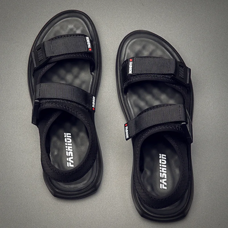 

Summer Lycra fabric sports sandals men sneakers wear-resistant men's beach shoes slippers Solid sole outdoor sandalias hombre
