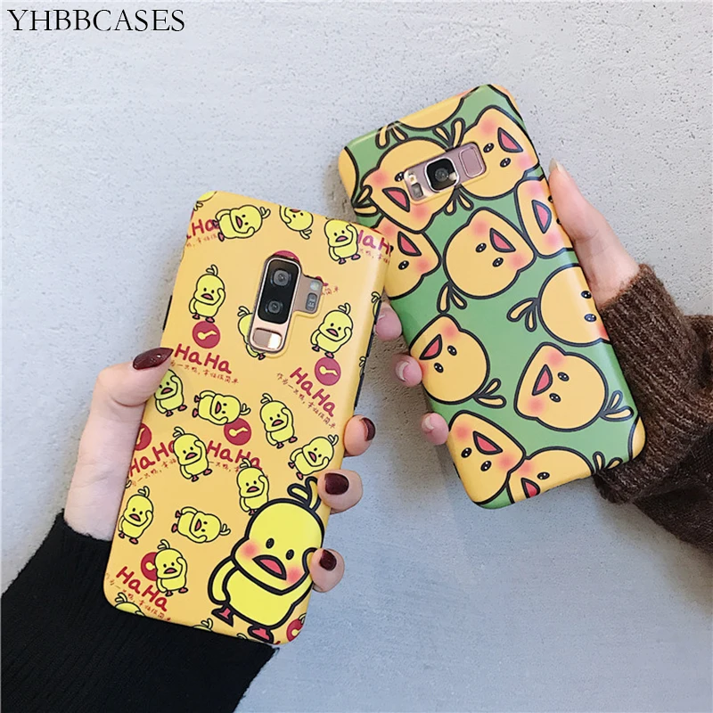 Yhbbcases и принтом мультяшного утенка в мягкой обложке для samsung S9 плюс Чехол милый