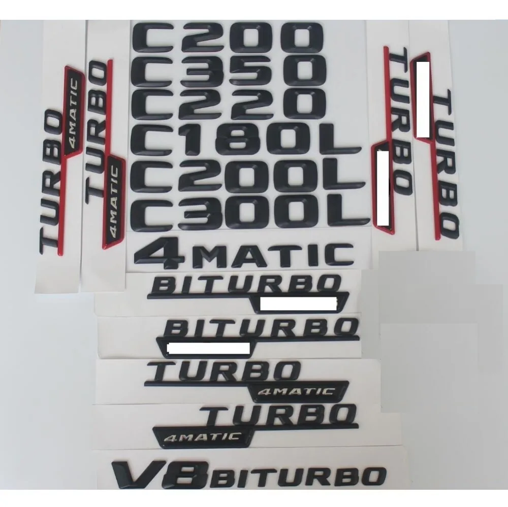 

For Mercedes Benz C Class C63 AMG C180 C200 C220 C260 C280 C300 C320 C350 C400 Trunk Rear Emblem Badge Chrome Letters Emblems