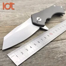 LDT Butcher Folding Knife Titanium Handle D2 Blade Hunting Camping Outdoor Knives Survival Pocket Rescue Utility Knife EDC Tool