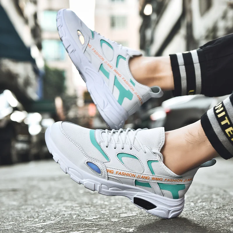 

2019 mesh breathable Outdoor Walking Sneakers men casual small white shoes adult Training Jogging Footwear Male Running Shoes