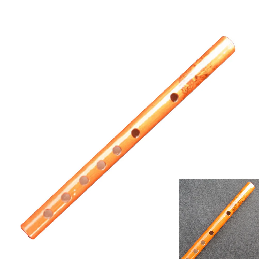 Деревянный цвет Китайская традиционная 6 отверстий бамбуковая флейта Вертикальная флейта кларнет студенческий музыкальный инструмент