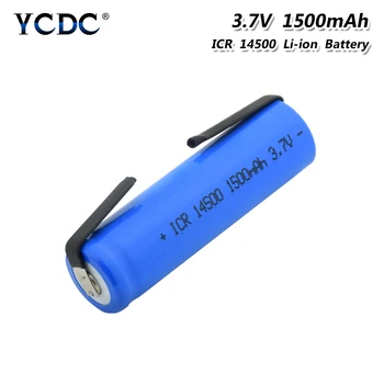 

1/2/4 Pieces 3.7V ICR 14500 1500mAh Lithium Li Ion Batteries Rechargeable For Torch Flashlight Microphone Radio Gamepad Headlamp