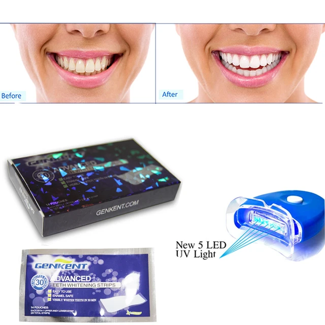 Buy Teeth Whitening Strips + Laser UV 5 LEDs Light