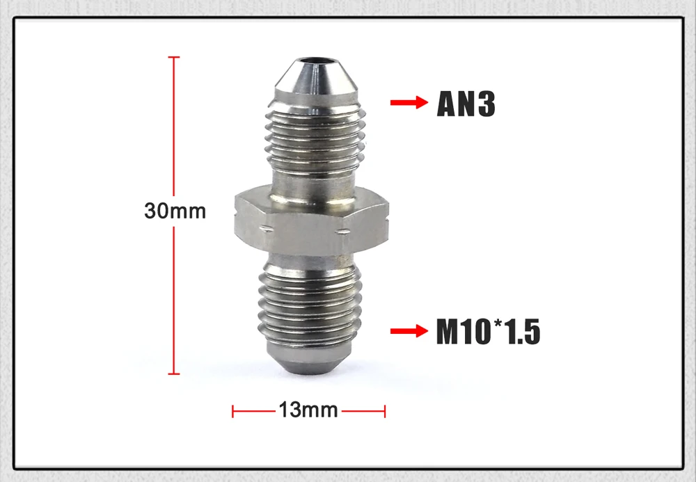 Pqy-черный AN3 Мужской 3/8x24 ФООН для M10x1.25/M10x1.5/M10x1.0 мужской пузырь Flare Нержавеющая сталь тормозной фитинги адаптер