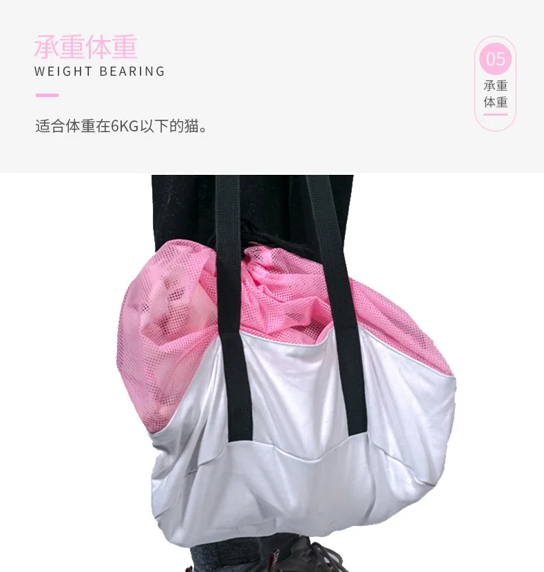 Cats Carrier Bag Grooming Nail Clipping Bathing Injection Adjustable Restraint Bag For Pets Under 6kg Portable Canvas Mesh Pack (8)