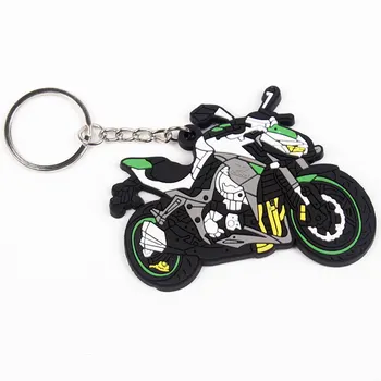 

3D Motorcycle KeyChain Rubber Motorcycle Key Chain For KAWASAKI Z1000 Z800 Ninja ZX6R ZX9R