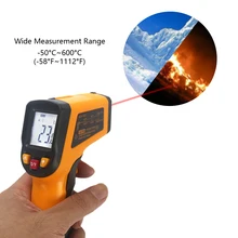 Infrared font b Thermometer b font Laser Pyrometer 50 600C 58 1112F Non contact LCD IR