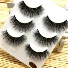 3 пары длинных натуральных накладных ресниц Поддельные толстые черные вечерние макияж красота ручной работы наращивание ресниц Прямая поставка jl26