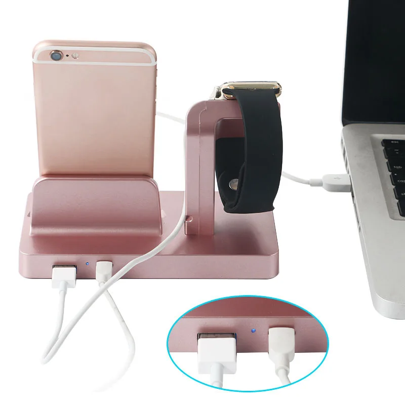 BBSW 2 in 1 Charging Dock Station Desktop Cradle Phone Stand Holder for iPhone X 8 7 Plus 6S SE For Apple Watch Charger Holder (1)