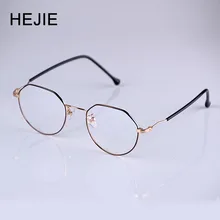 HEJIE ретро унисекс сплав оптического рецепта очки для близорукости или чтения или очки для дальнозоркости Размер 48-17-135мм для малого лица