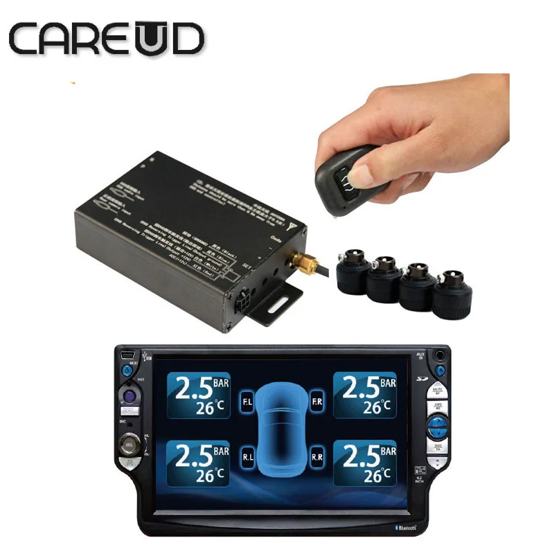 car TPMS for dvd 4 external sensors PSI/BAR english language diagnostic tool tires pressure tpms car diagnostic tpms