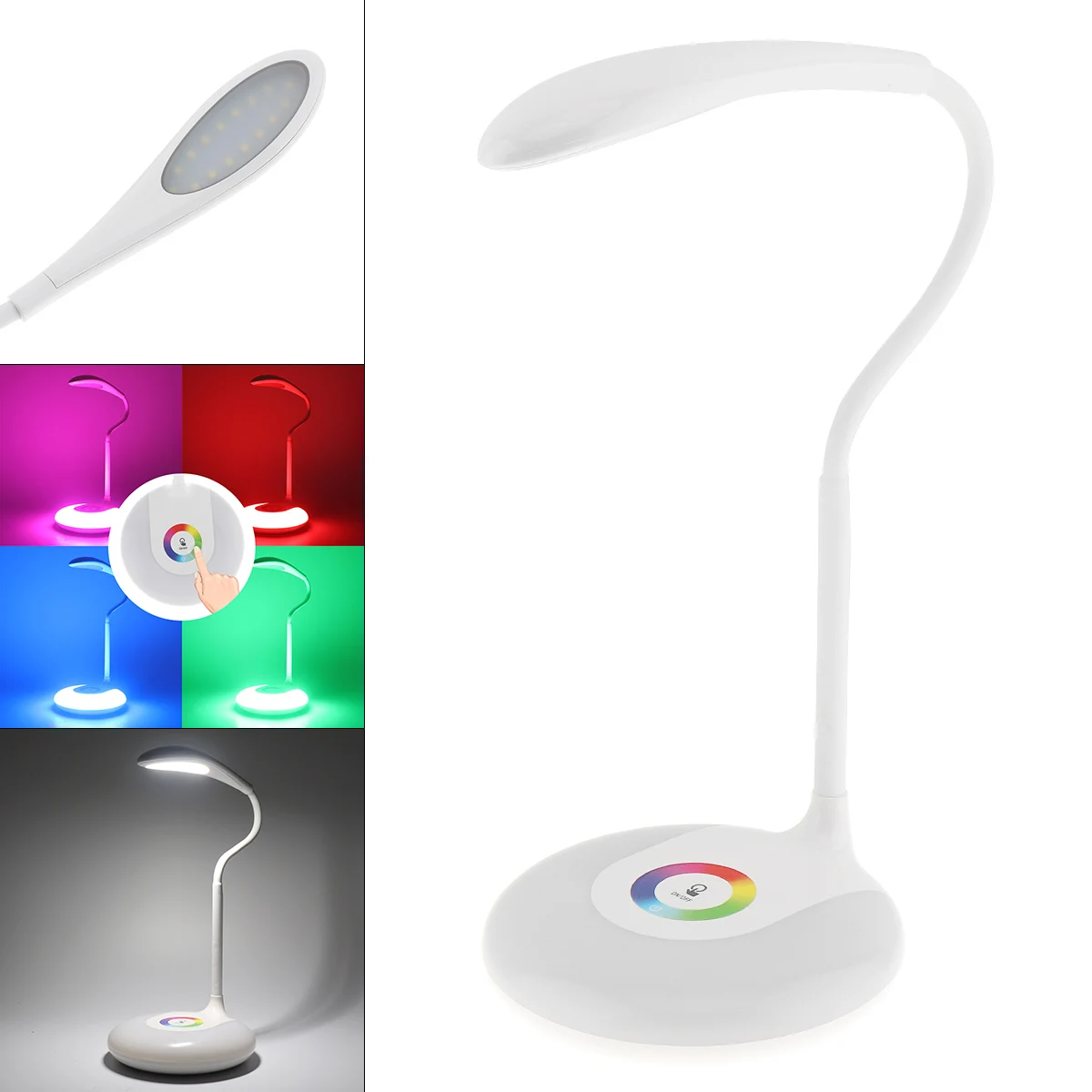 

SecurityIng Dimmable USB LED Light Colorful Eye Protection Desk Lamps Foldable Rechargeable Reading Table Lamp Control Lights