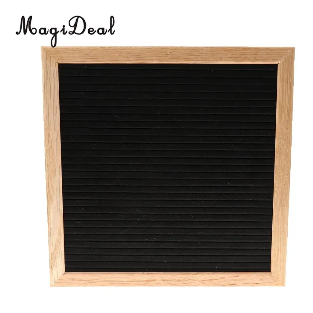 Felt Letter Board 10x10inches Changeable Letter Boards With 340 White Plastic Letters & Wood Frame Wall Mount, Free Canvas Bag