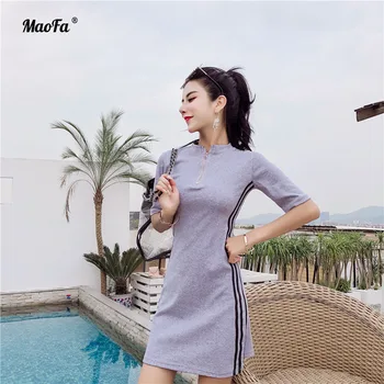 

2018 Summer Dress Women Short Sleeve Cotton Slim Pencil Dresses Sexy Work Office Dress Slim Mujer Party Elegant Dresses