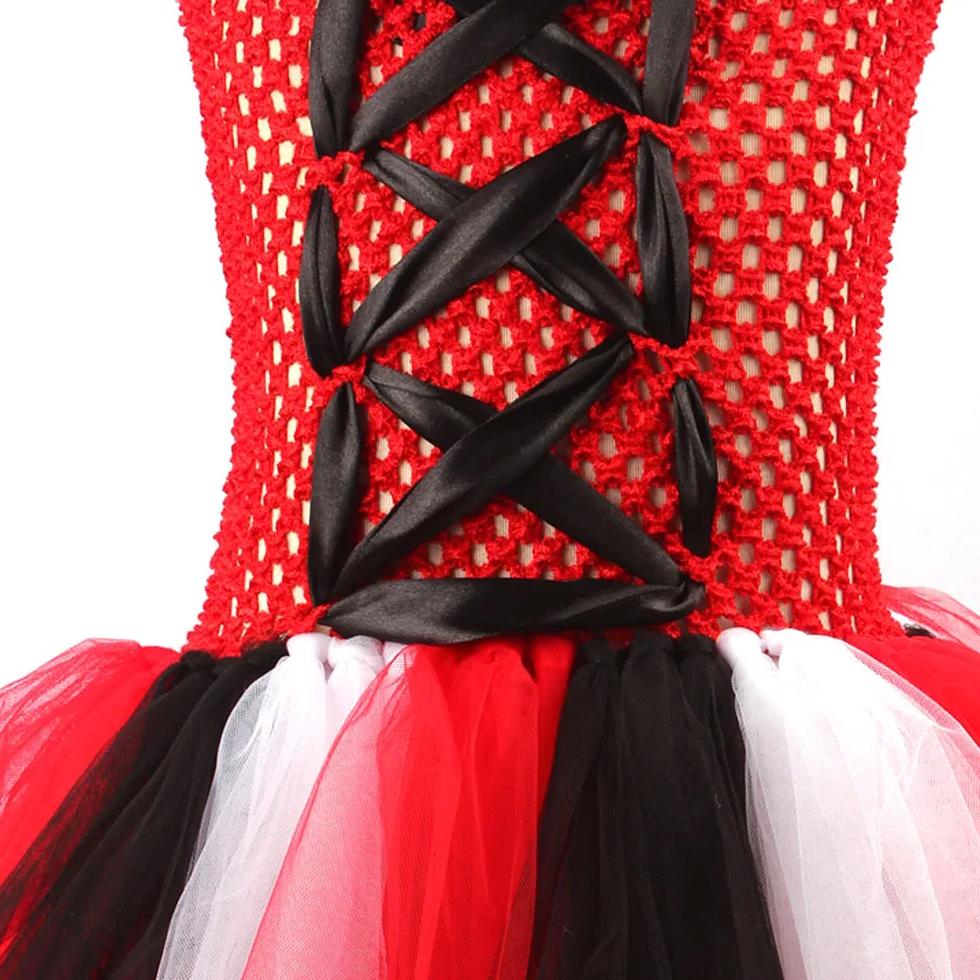 Skull Pattern Girl Halloween Pirate Tutu Dresses Kids Party Dress Children Photography Cosplay Outfits Summer Tulle Dress (20)