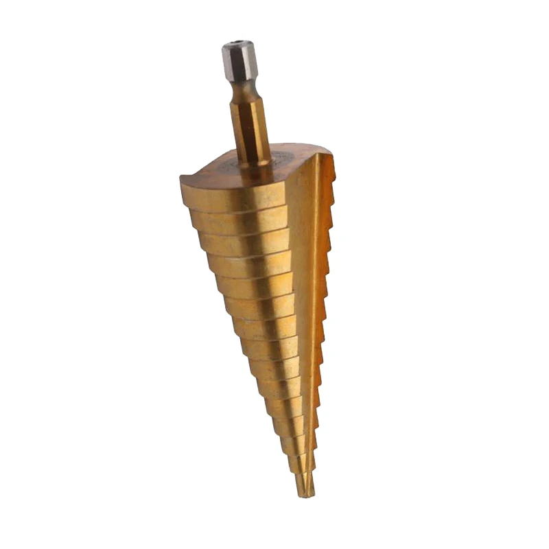 4-32 mm HSS Titanium Coated Step Drill Bit for Metal High Speed Steel Wood Drilling Power Tools Hole Cutter Step Cone Drill
