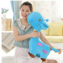 65 см синий жираф плюшевые игрушки мультфильм кукла "Жираф", мягкая подушка подарок на день рождения Рождественский подарок b4580