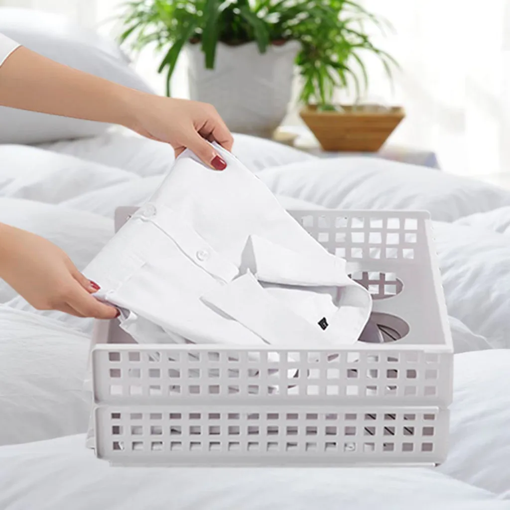 

HOT Detachable Wardrobe Organizer Clothes Storage Basket Multi-layer Stackable Shelf Home Sundries Storage Organizer &c