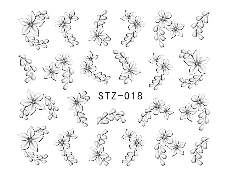 1 лист, украшения для ногтей, наклейки для ногтей, сделай сам, черный цвет, музыкальные нотки, дизайн ногтей, переводные наклейки для воды, стильные TRSTZ018-658 - Цвет: STZ018