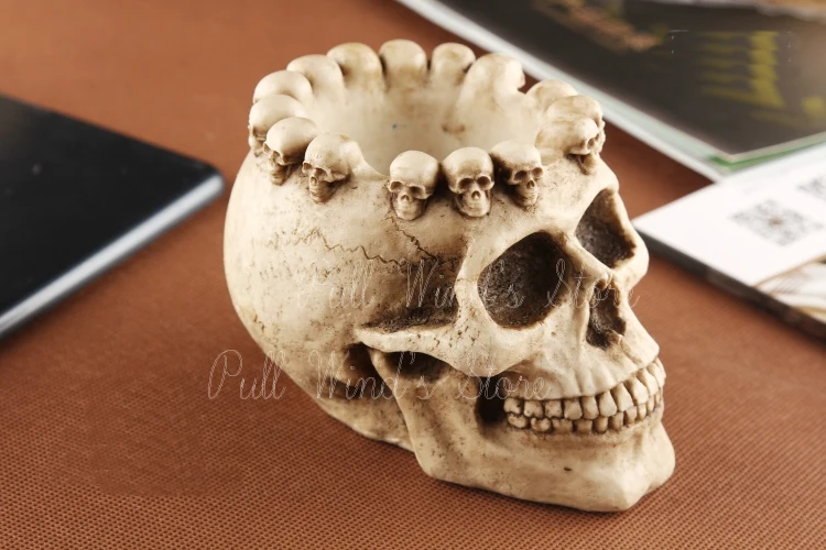 Креативная полимерная пепельница в виде черепа страшная кость полимерная пепельница смешная пепельница Хэллоуин украшения стола