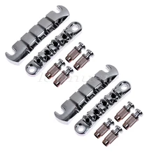 2sets Ultimate Bridge Tailpiece Set – Complete With Locking Saddle For Bass Guitar Replacement