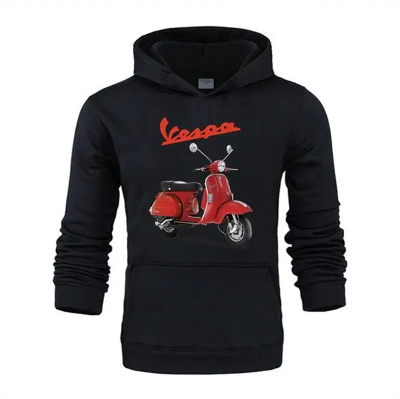 Демисезонный толстовки для мужчин/wo мужчин Vespa мужские толстовки с принтом кофты мотоцикл повседневное зимние куртки с капюшоном