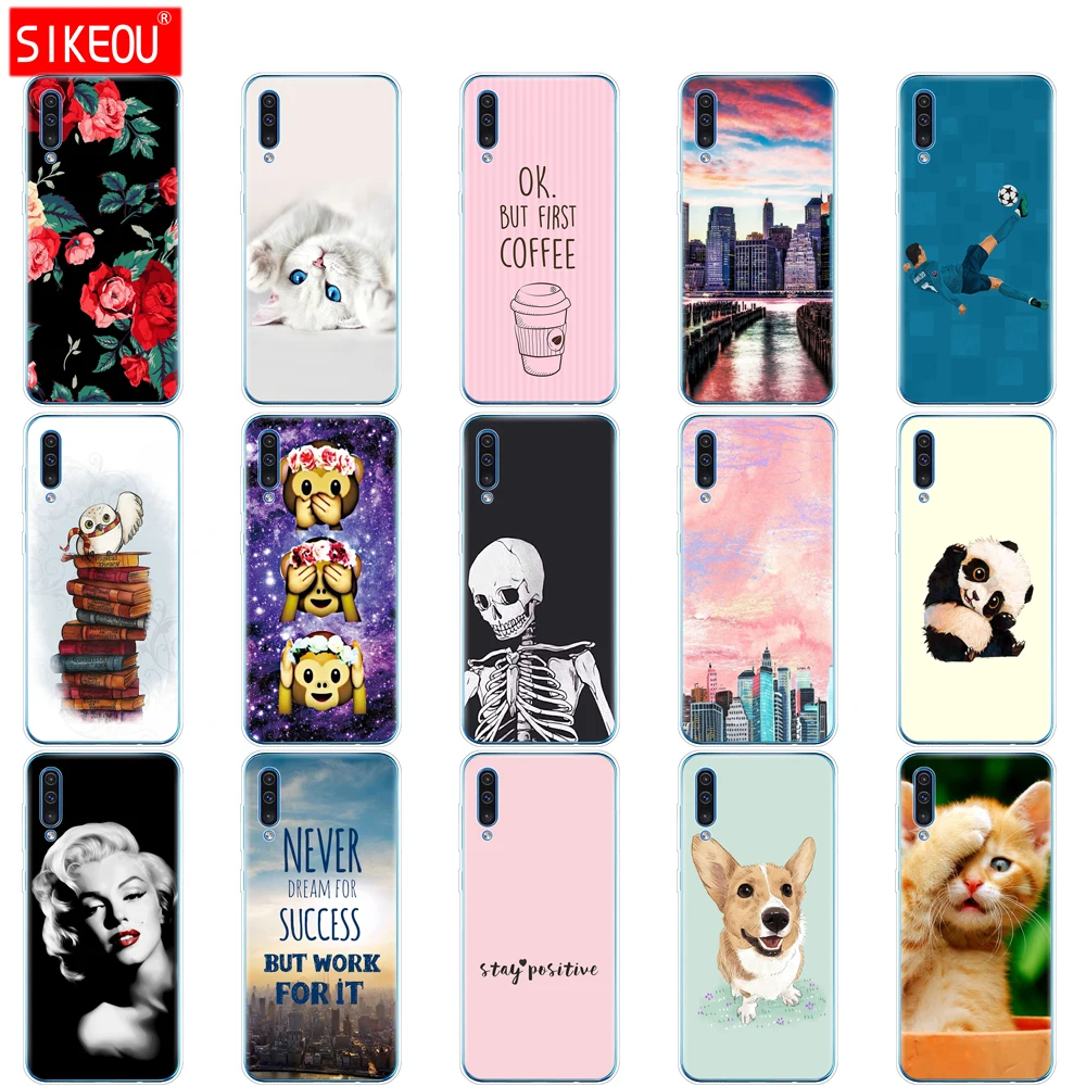 

For Samsung Galaxy A50 Case Silicon Transparent Back Cover Phone Case For Samsung A50 A505 A505F SM-A505F Soft Case 6.4