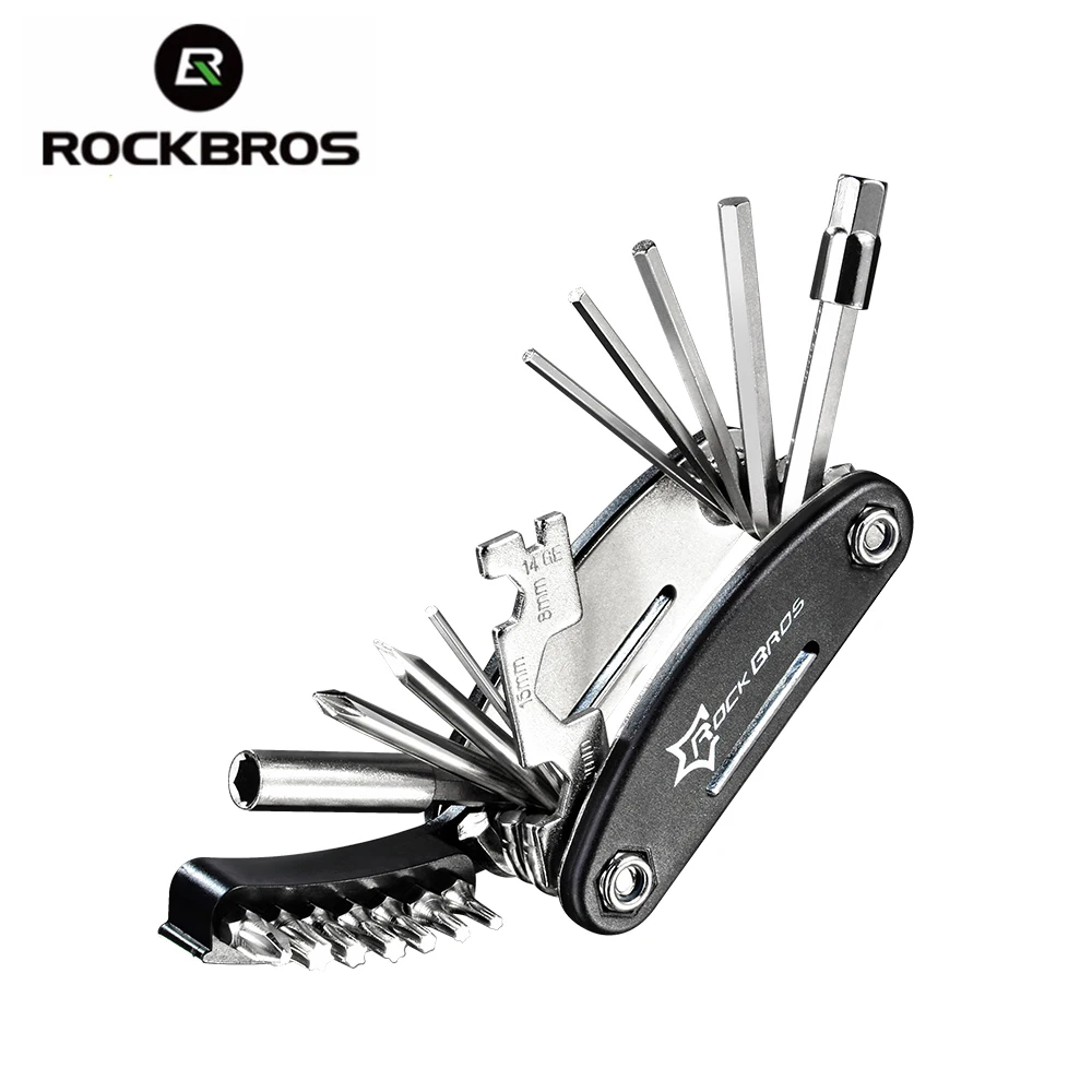 ROCKBROS 16 in 1 Bicycle Tools Sets Mountain Road Bike Multi Repair Tool Kit Hex Spoke Wrench