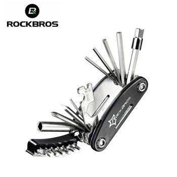 

ROCKBROS 16 in 1 Bicycle Tools Sets Mountain Road Bike Multi Repair Tool Kit Hex Spoke Wrench Cycle Screwdriver Tools 2 Styles