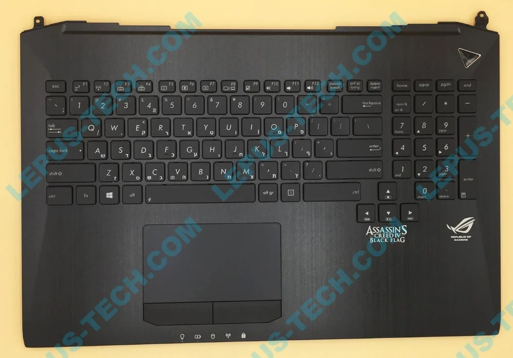 Он HB HW иврит palmrest клавиатура для ASUS G750 G750JH G750JM G750JS G750JW G750JX G750JZ с подсветкой верхней крышке