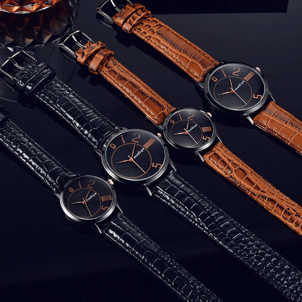 Модные Водонепроницаемый кожаный ремешок аналоговые кварцевые наручные часы пара Водонепроницаемый пара пояса часы