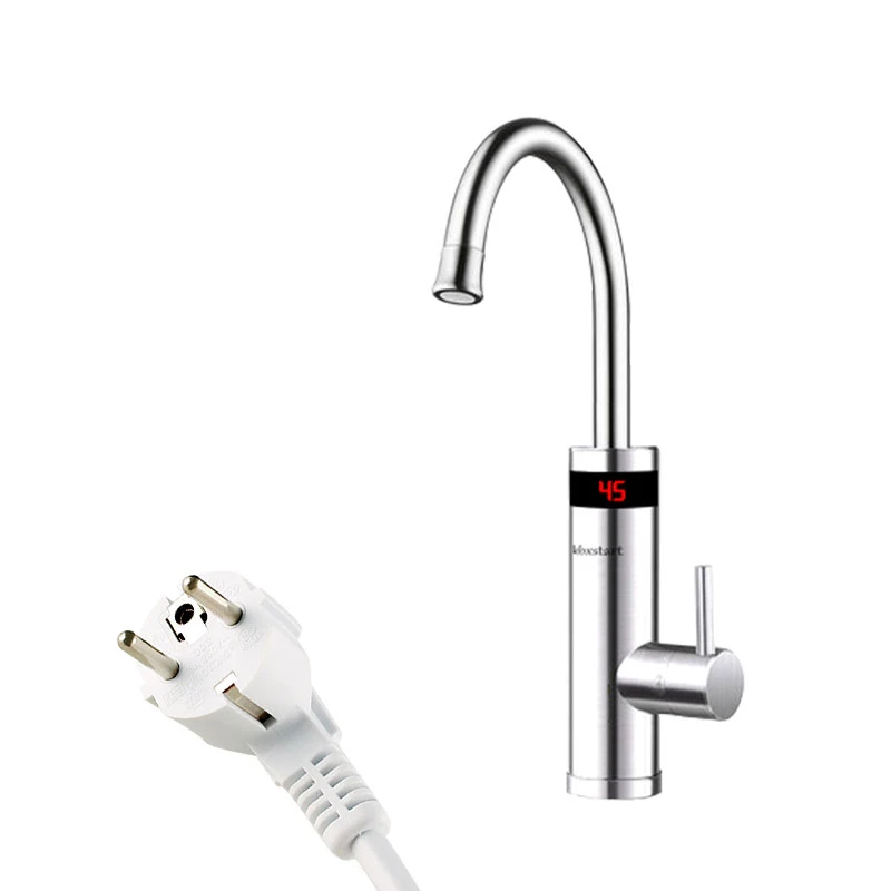 

New Kitchen Electric Instant Water Heater Tap Stainless Steel Electric Water Heater Faucet Instant Tankless Heater Tap 220V