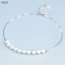 Жемчужные браслеты из натурального чистого серебра 925 пробы, браслеты для женщин, ювелирные изделия, женский браслет, браслет на руку