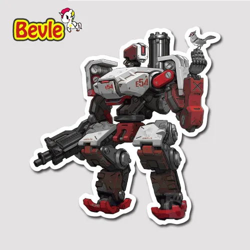 Bevle 9107 OW Shooting Game Bastion Fashion Stickers Geezer Notebook Waterproof Tide 3M Sticker Fridge Skateboard