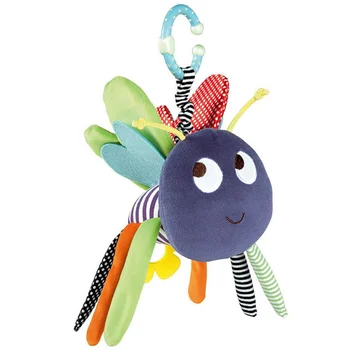 

2019 New Newborn Baby Soft Bee Toy Baby Pram Bed Bell Soft Hanging Baby Toys Animal Handbells Rattles Education Doll