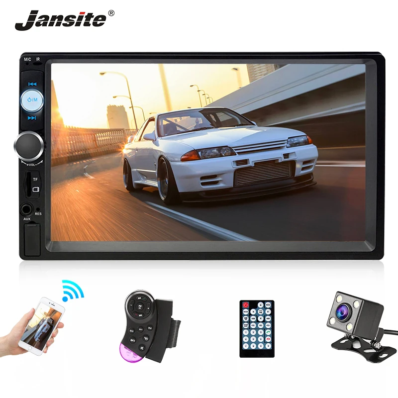 

Jansite 7" 2 din Radio FHD Car MP5 Touch Screen player with Rear camera Autoradio Bluetooth car multimedia player reverse image