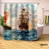 Octopus Shower Curtains Waterproof Sailing Boat Bath Curtains For Bathroom Bathtub Large Wide Bathing Cover Home Tenda Da Doccia ► Photo 2/6