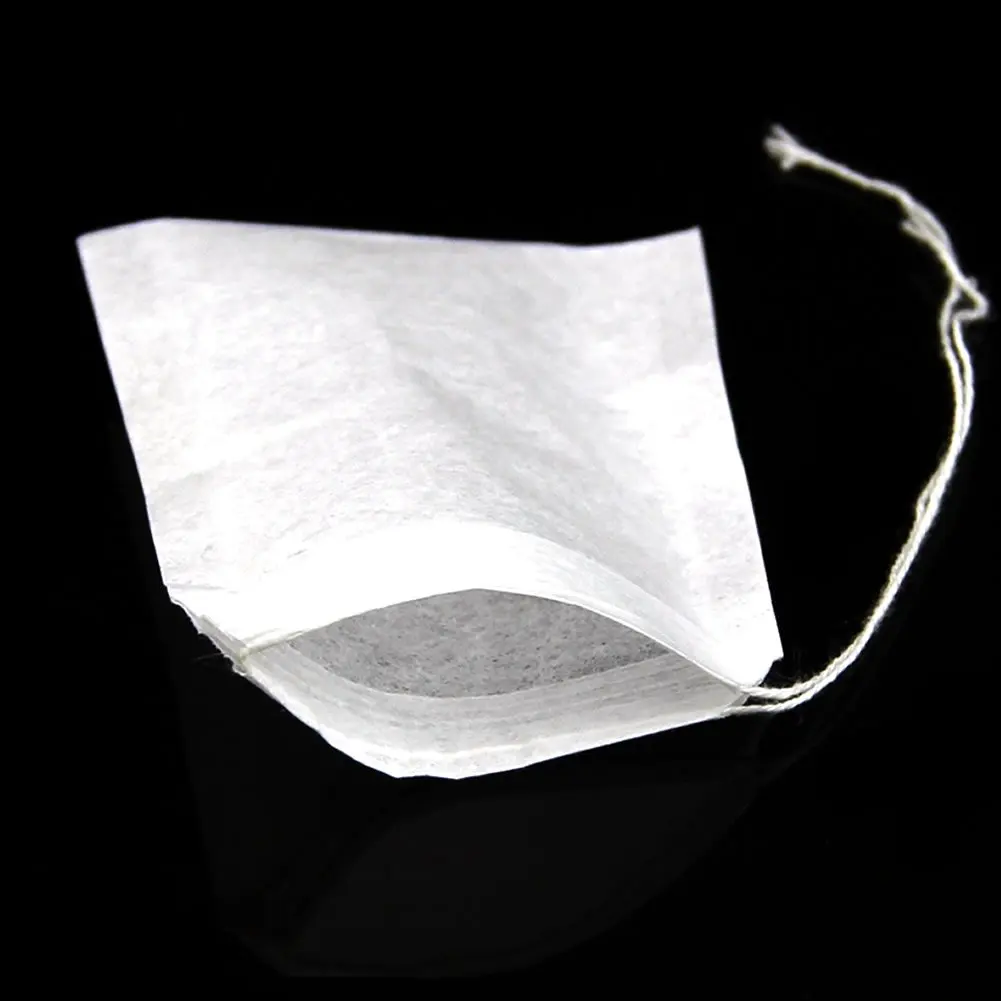 Новые 50 шт пустые чайные пакетики струны тепловое уплотнение фильтр бумага травяной листовой чай мешок