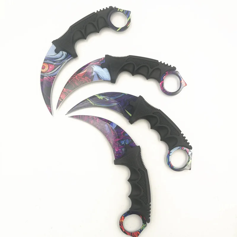 Уникальный узор CS тактическая самозащита GO счетчик удар атака Коготь Karambit шейный нож боевой бой лагерь Поход на открытом воздухе