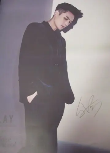 

EXO Lay autographed signed poster SOLO LOSE CONTROL freeshipping 11.2016