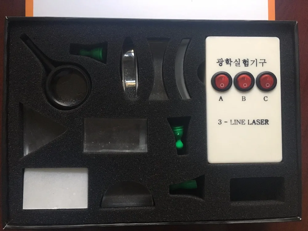 Physical Science Optical Experiments KIT Triangular Prism Convex Lens